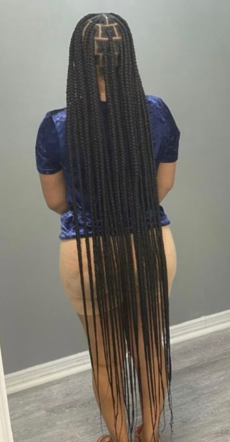 Long Weave Hairstyles Braids, Long Big Knotless Box Braids, Large Knee Length Knotless Braids, Extra Long Braids For Black Women, Braided Hairstyles For Black Women Long, Popsmoke Braids Women, Long Braided Hairstyles For Black Women, Long Braids Black Women, Ankle Length Braids