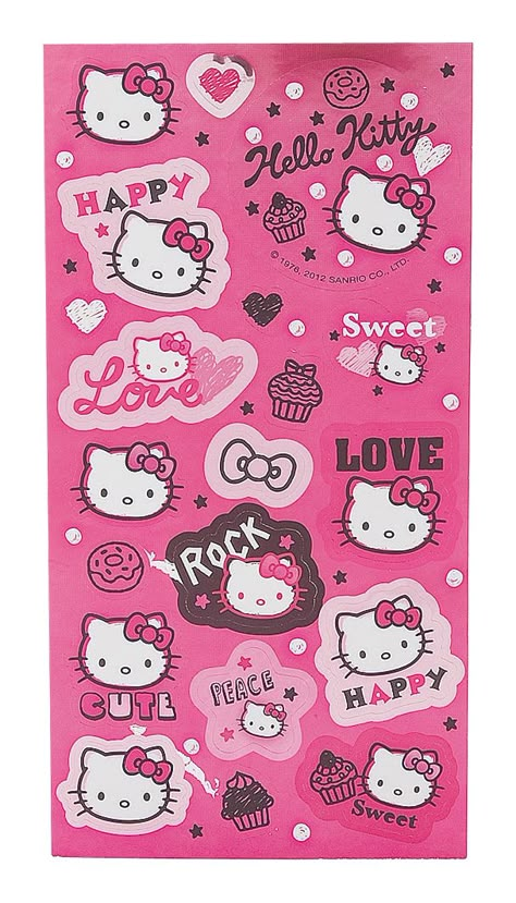 Hello Kitty Journal Stickers, Hello Kitty Sticker Sheet, Cute Background Pictures, Hello Kitty Stickers, Hello Kitty Imagenes, Hello Kitty Printables, Printable Sticker Sheets, Kitty Images, Stickers Sheet