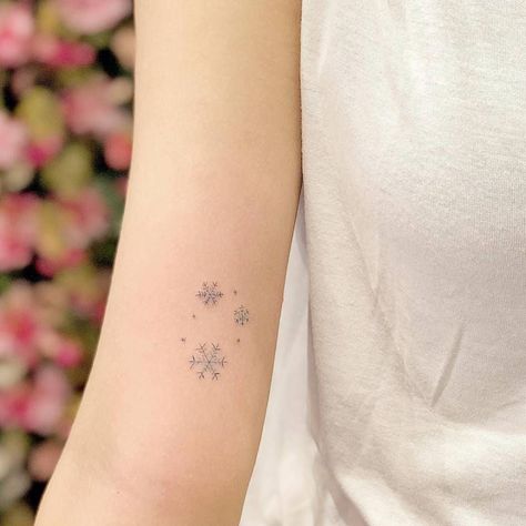 Image result for snowflake tattoo forearm Small Snowflake Tattoo, Frozen Tattoo, Snowflake Tattoo, Winter Tattoo, Snow Tattoo, Inner Arm Tattoos, Snow Flake Tattoo, 4 Tattoo, Cute Tiny Tattoos