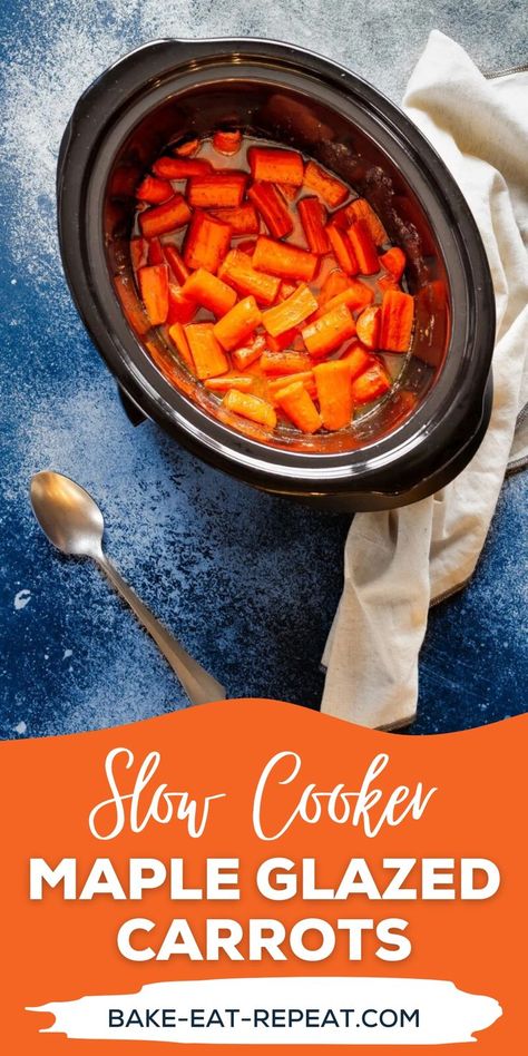 These easy slow cooker maple glazed carrots make the perfect side dish. They’re quick and easy to get into the slow cooker and have just the right amount of sweetness. We loved these maple glazed carrots as a side with our dinner, and will definitely be making them over and over again! Crockpot Glazed Carrots, Maple Carrots, Maple Glazed Carrots, Glazed Carrots, Easy Slow Cooker, Perfect Side Dish, Side Dish, Slow Cooker, Carrots