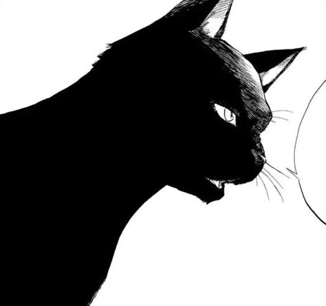 Black Cat Manga, Aesthetic Art Black, Manga Animals, Cat Manga, Love Kittens, Draw Reference, Cat Women, Kuroo Tetsurou, Best Profile Pictures