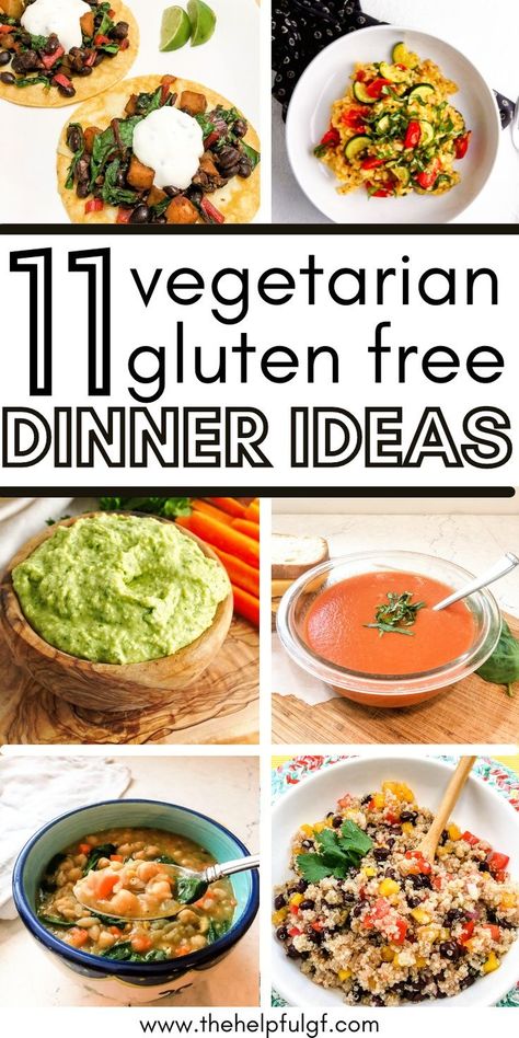 Quick Meatless Dinners, Vegetarian Gluten Free Dinner, Gluten Free Vegetarian Dinner, Dairy Free Tomato Soup, Gluten Free Dinner Recipes, Meatless Dinners, Mediterranean Dinner, Meals For Dinner, Vegetarian Gluten Free