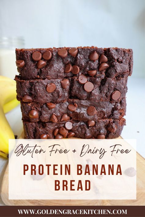 Protein brownie protein bread banana bread grain free paleo Almond Flour Protein Banana Bread, Flour Free Banana Bread, Healthy Protein Banana Recipes, Paleo Protein Banana Muffins, High Protein Chocolate Banana Bread, Ripe Banana Gluten Free Recipes, Gluten Free Protein Banana Bread, Ripe Banana Protein Recipes, Banana Protein Cake