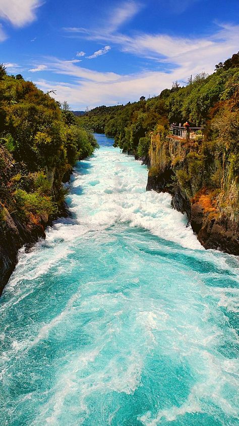 Travel - Short Walk/hike Lake Taupo New Zealand, Huka Falls, Taupo New Zealand, New Zealand North, Outdoor Lover, Dream Destinations, Travel Bucket List, Travel Destinations, New Zealand