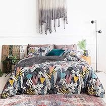 Tropical Duvet Cover, Boho Plants, Flower Duvet Cover, Boho Duvet, Floral Bedding Sets, Duvet Cover Queen, Flower Duvet, Flower Bedding, Floral Leaves