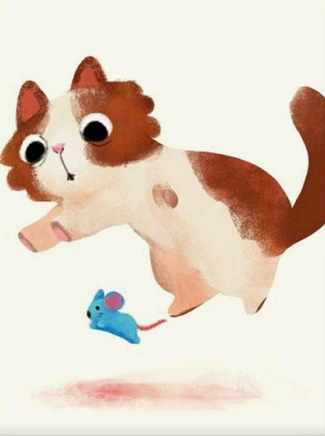 Cat Mouse Illustration, Cat And Mouse Illustration, Mice Illustration, Catching Mice, Mouse Illustration, Cat Run, Cat And Mouse, Cat Mouse, School Work