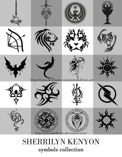 Sherrilyn Kenyon symbols collection by Patatabollente.deviantart.com on #SherrilynKenyon #darkhunter #theleague #symbols #werehunter #patatabollente #Books @DarkHunterItaly @darkhunter @SherrilynKenyon @DeviantArt Sherrilyn Kenyon Tattoos, Dark Hunter Tattoos Sherrilyn Kenyon, Dark Hunters Sherrilyn Kenyon, Acheron Parthenopaeus, Sherrilyn Kenyon Books, Sherrilyn Kenyon Dark Hunter, Chronicles Of Nick, Hunter Tattoo, Sherrilyn Kenyon