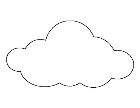 Large cloud pattern. Use the printable outline for crafts, creating stencils, scrapbooking, and more. Free PDF template to download and print at http://patternuniverse.com/download/large-cloud-pattern/ Cloud Outline, Cloud Template, Couture Bb, Cloud Pattern, Felt Pattern, Clouds Pattern, Felt Patterns, Printable Templates, Templates Printable Free