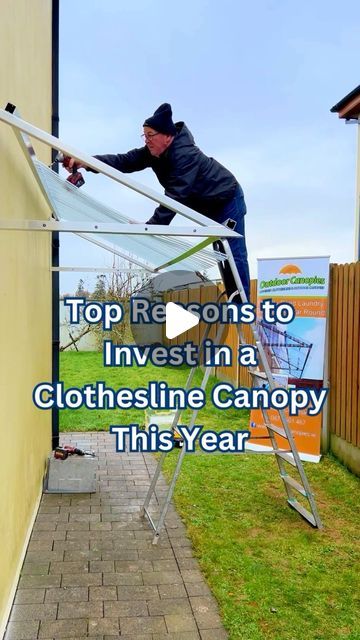 OUTDOOR WASHING LINE | IRELAND on Instagram: "Just a few of the reasons to invest in a Clothesline Canopy this year!🌦️

#clotheslinecanopy #laundryhacks #laundrytips #laundrytime #cleaningtips #homehacks" Clothes Line On Deck, Clothesline Canopy, Wood Clothes Line, Laundry Lines Outdoor, Quilt On Clothesline, Build A Clothesline, Outdoor Washing Lines, Lingerie Clothesline, Laundry Lines