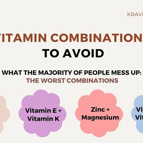 Gut Health & Wellness I Physician | Dr. TJ on Instagram: "You've probably been taking your vitamins and supplements wrong 😖 Here's the combinations to avoid and the combinations to try instead! 🤯 💥 Combinations to avoid: ❌ High zinc supplements can actually interfere with magnesium absorption and disrupt Mg levels. ❌ Supplements high in vitamin K and vitamin E, have shown to antagonize each other when taken together. ❌ Calcium supplements can inhibit your body's ability to absorb iron salts so these two should be taken apart. ❌ Avoid taking high dosage of vitamin C with 1 hour of vitamin B12. Vitamin C will reduce the absorption of vitamin B12. 🌿 Combinations to try instead: 💚 Taking vitamin D with vitamin K has shown to boost vitamin D uptake. This combination helps the body regulate Vitamins Not To Take Together, Which Vitamins Should I Take, When To Take Vitamins, Low Vitamin B12, Best Time To Take Supplements Vitamins, Take Your Vitamins, Low Thyroid Remedies, B12 Vitamin, Zinc Supplements