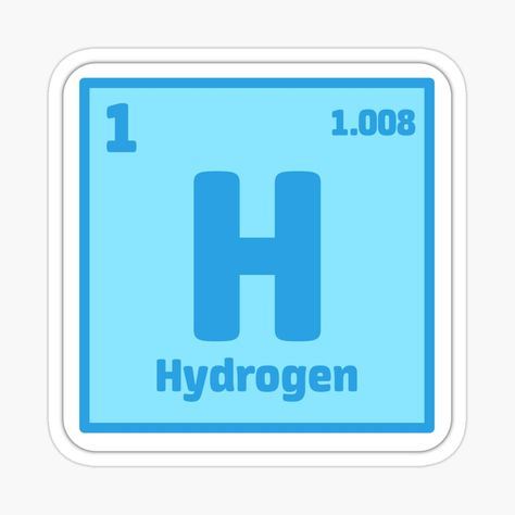 Get my art printed on awesome products. Support me at Redbubble #RBandME: https://www.redbubble.com/i/sticker/Element-Hydrogen-Sticker-by-FinnicusMertens/51721193.EJUG5?asc=u Hydrogen Element Periodic Table, Hydrogen Element, Element Chemistry, Hydrogen Water, Element Symbols, Letter E, Letter S, Hardcover Journals, Cartoon Design