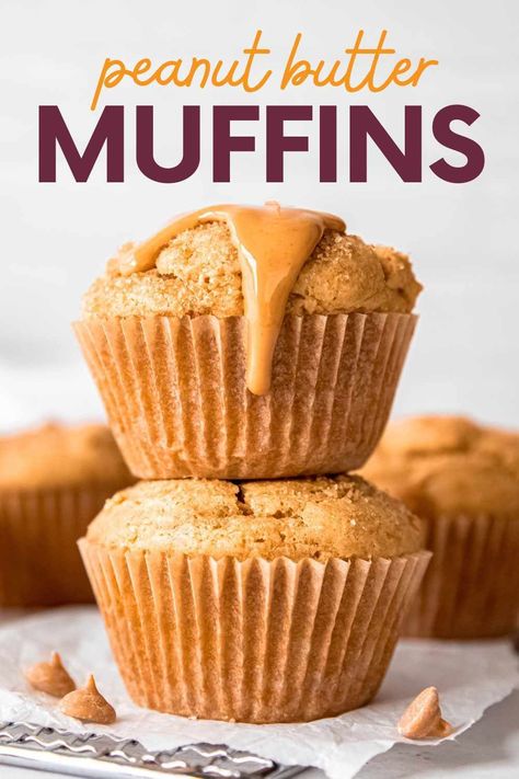 Peanut Butter Breakfast Muffins, Muffin Recipes Peanut Butter, Muffins With Oil Instead Of Butter, Healthy Peanut Butter Muffins, Kids Muffin Recipes, Easy Mini Muffin Recipes, Peanut Butter Muffins Easy, Peanut Butter Mini Muffins, Easy Breakfast Muffins 3 Ingredients