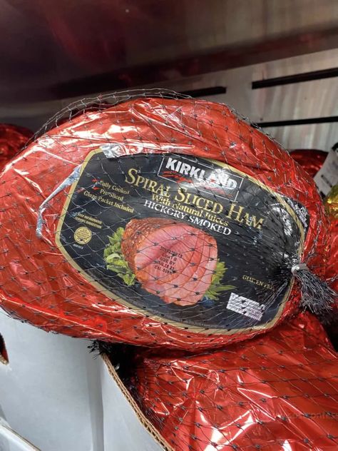 Kirkland Signature Spiral Ham at Costco | CostContessa Costco Ham In Crockpot, Costco Ham Recipes, Kirkland Ham Recipe, Spiral Sliced Ham In Crockpot, Costco Spiral Ham, Costco Ham, Spiral Ham Crockpot, Smoked Ham Glaze, Hickory Ham