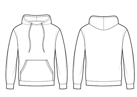 Hoodie Back View, Hoodie Vector, Hoodie Illustration, Tshirt Vector, Hoodie Template, Blank Hoodies, About Blank, Cloth Brand, Hoodie Drawing