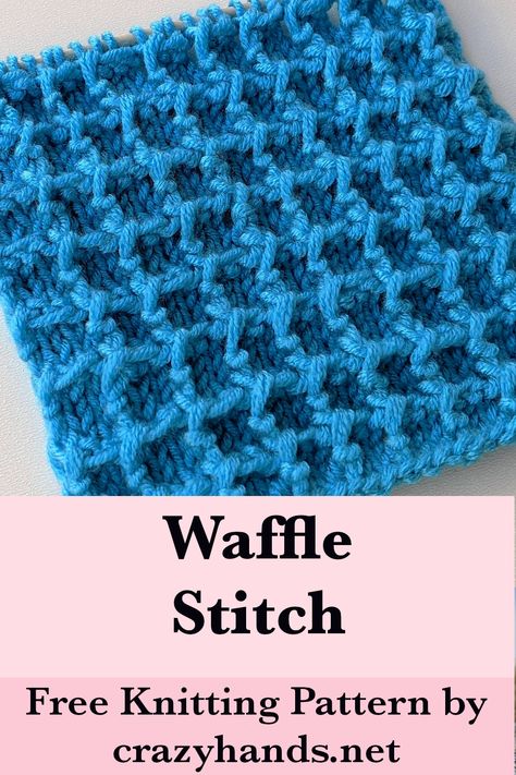 Knit Waffle Stitch Pattern Waffle Stitch Knitting Pattern, Waffle Stitch Knit, Waffle Knit Stitch Pattern, Zigzag Waffle Stitch, Waffle Knitting Stitch, Waffle Stitch Knitting, Knit Waffle Stitch, Knitted Waffle Stitch Dishcloth, Waffle Stitch Dishcloth