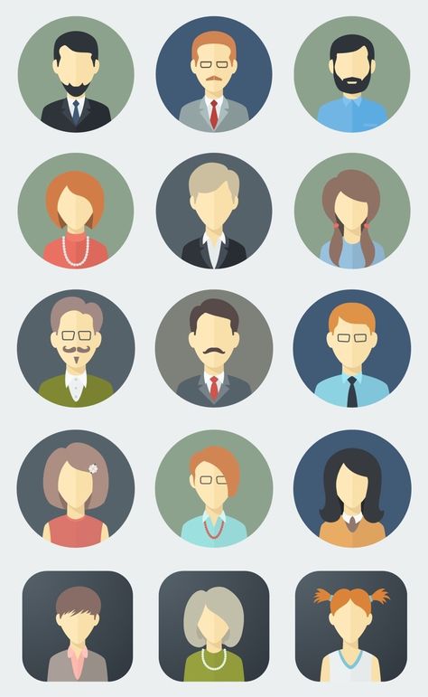 Flat Persons Icons Set #flaticon #vectorgraphcis #flatworkspaces #flatvectormockups #megabundle Person Icons, Person Icon, Vector Character Design, Flat Design Icons, Flat Design Illustration, People Icon, Isometric Illustration, Flat Icons, Modern Flat