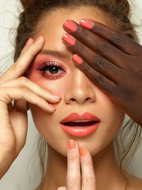 Butter London launches Living Coral collection Coral Eye Makeup, Coral Makeup, Coral Pantone, Amazing Wedding Makeup, Latest Makeup Trends, Wedding Makeup Tips, Pantone Color Of The Year, Brown Skin Makeup, Living Coral