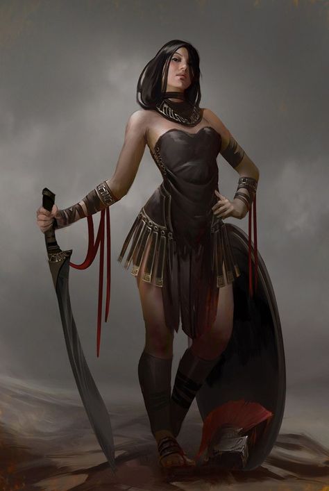 Warrior Girl, Warrior Princess, Badass Women, Fantasy Warrior, Fantasy Inspiration, Medieval Fantasy, Fantasy Artwork, Character Portraits, Fantasy Character Design