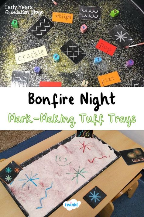 Click on this pin to download the lovely pictures featured in these activities. A great firework activity for kids to learn all about bonfire night. Special thanks to @mrs_g_loves_early_years Newhouse Nursery Blackpool Bonfire Night Kids Crafts, Bonfire Night Pictures, Tuff Tray Ideas Eyfs, Bonfire Night Kids, Pre School Activities, Bonfire Night Guy Fawkes, Bonfire Night Activities, Bonfire Night Crafts, Art For Preschool