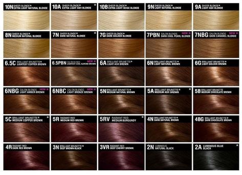 Garnier Hair Color Chart, Age Beautiful Hair Color, Ion Hair Color Chart, Professional Hair Color Chart, Level 6 Hair Color, Hair Dye Color Chart, Hair Colour Chart, Loreal Hair Color Chart, Argan Oil Hair Color