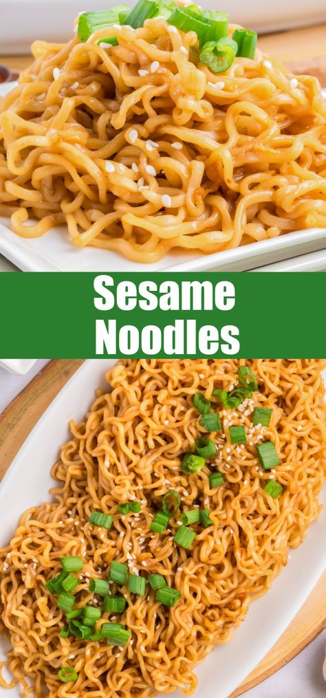 If you love Asian-infused cuisine you will love these Sesame Noodles. So full of flavor and ready in 15 minutes! Perfect for those crazy busy nights Easy Sesame Noodles, Ramen Noodle Recipes Easy, Sesame Noodle, Monday Recipes, Friends Recipes, Asian Noodle, Sesame Noodles, Ramen Noodle Recipes, One Pot Pasta Recipes