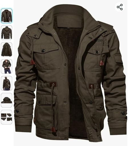 Cargo Coat, Pilot Jacket, Men Jackets, Windproof Jacket, Outwear Coat, Mens Parka, Cargo Jacket, Warm Jacket, Mens Activewear