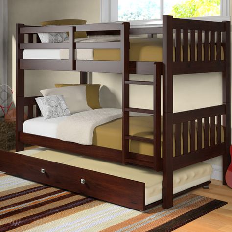 Idea Bilik Tidur, Modern Bunk Beds, Twin Trundle Bed, Bunk Beds With Drawers, Cool Bunk Beds, Twin Bunk Bed, Bunk Beds With Stairs, Bunk Beds With Storage, Bunk Bed Designs