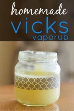 Make your own Vicks Vaporub. Super quicky and easy and only uses 3 ingredients! Works just as well as the Vicks but doesn't have petroleum or turpentine. So much safer. Homemade Vicks, Vic Vaporub, Vapo Rub Uses, Vapo Rub, Vicks Vapor Rub, Vicks Vapor, Vicks Vaporub Uses, Chest Rub, Uses For Vicks