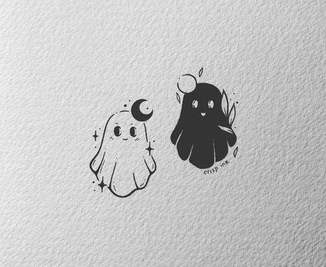 Ghost Drawings, Black And White Doodles, Crisp Ink, Ghost Tattoos, Matching Tats, Bestie Tattoo, Bat Tattoo, Stippling Art, Ghost Tattoo