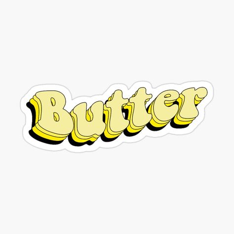 Butter Logo Design, Butter Logo, Cal Logo, Sticker Design, Sell Your Art, My Art, Awesome Products, Vinyl Sticker, Butter