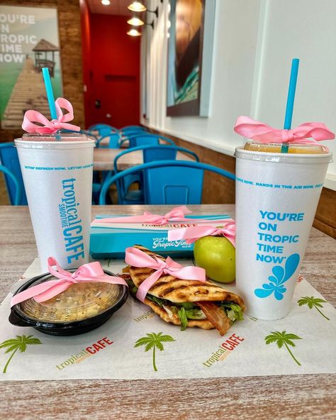 Tropical Smoothie Cafe | us if you even care 🎀 | Instagram Tropical Smoothie Cafe Aesthetic, Tropical Smoothie Aesthetic, Smoothies Aesthetic, Tropical Smoothies, Tropical Cafe, Creative Writing Inspiration, Tropical Smoothie Cafe, Pink Pinterest, Dessert Gifts