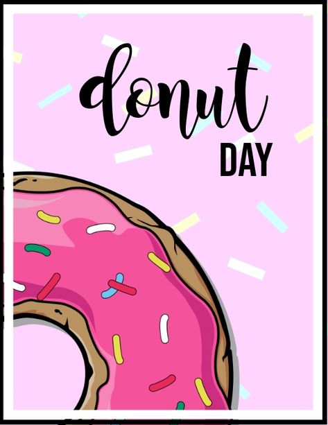 Fully customisable donut day poster Donut Advertisement Poster, Donut Day Ideas, Confectionery Shop, Donut Board, Gold Donuts, Donuts Cake, Donut Day, Sweet Corner, Pusheen Cute