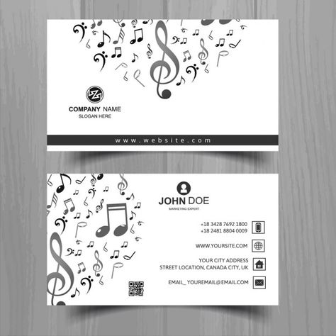 White business card with musical notes | Free Vector #Freepik #freevector #logo #business-card #business #music Music Business Cards, Visiting Card Design, White Business Card, Flyer Printing, Free Business Card Templates, Business Card Templates, Word Pictures, Music Business, Visiting Cards