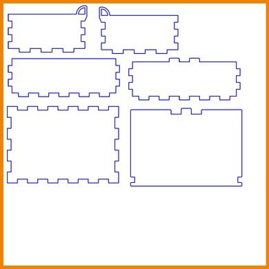 Design your own products - 6x4x2 Finger Tab Box - P2 Template Size - 5.2mm material Laser Cut Box Design, Free Laser Cut Files, Laser Cut Templates, Wood Laser Ideas, Laser Cut Box, Laser Cut Wood Crafts, Mdf Crafts, Laser Engraved Ideas, 3d Cnc