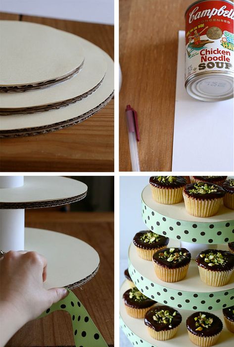 How to make your own cupcake tower | Chickabug Deco Cupcake, Diy Cupcake Stand, Diy Cupcake, Idee Babyshower, Diy Cupcakes, Cupcake Tower, Dessert Stand, Safari Party, Cupcake Stand