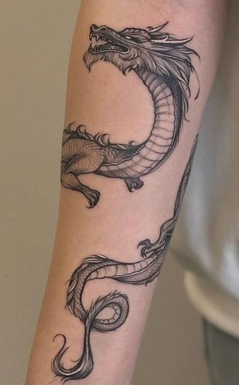 Dragon Tattoo Wrapped Around Arm, Dragon Tattoo Arm, Dragon Tattoo Ideas, Around Arm Tattoo, Wrap Around Tattoo, Dragon Tattoos For Men, Dragon Sleeve Tattoos, Dragon Tattoo For Women, Jesus Love