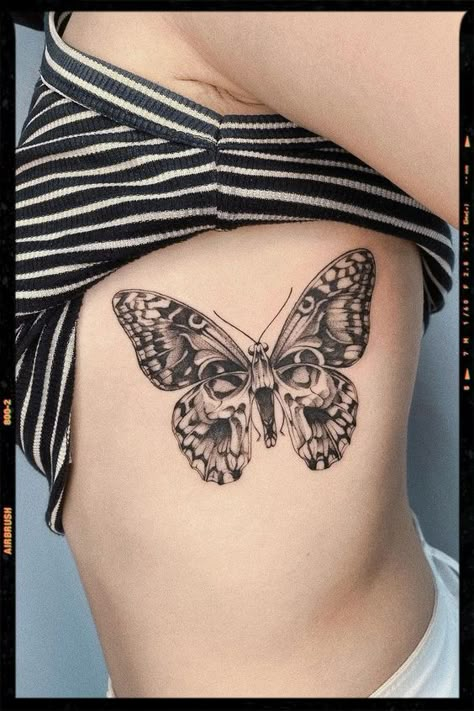 10+ Fascinating Moth Tattoos ideas. - MELTBLOGS Butterfly Mandala Tattoo, Skull Butterfly Tattoo, Moth Tattoos, Moth Tattoo Design, Stomach Tattoos Women, Throat Tattoo, Elbow Tattoos, Chest Piece Tattoos, Moth Tattoo