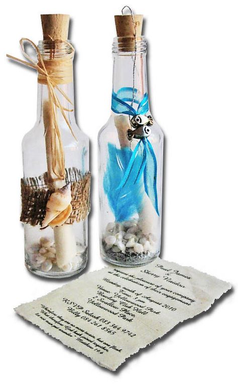 Invitation : Message in a Bottle Message In A Bottle Wedding, Invitation Message, Wedding Bottles, Message In A Bottle, Pirate Party, Wedding Updo, Wedding Item, Wedding Invites, Wedding Pinterest