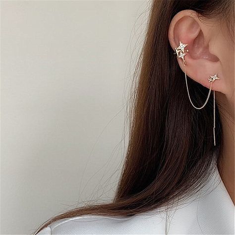 Gold north star cuff earrings, Asymmetric mismatched starburst threader, Minimalist celestial cz cluster earrings, Streetwear conch earrings by WithHerNYC on Etsy Handwritten Gifts, Tassel Earing, Cluster Design, Star Cluster, Conch Earring, Beautiful Gift Wrapping, Threader Earrings, Star Studs, Cluster Earrings