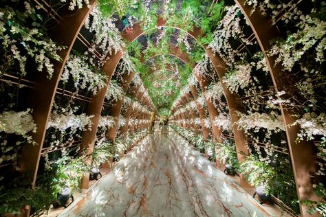 #wedding #design #tunnel #flowers #stars #starswedding #riadcharkas #riyadh #lebanon #beirut #dubai #entrance #garden Flower Tunnel, Entrance Garden, Secret Tunnel, Lebanon Beirut, Riyadh, Beirut, Wedding Design, Lebanon, Wedding Designs