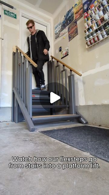 101 Mobility of Colorado on Instagram: "Our Flexsteps concert from stairs into a platform lift which saves you space and makes your home easily accessible! 
-
*COMMENT FLEXSTEP AND I’ll DM MORE INFO*
-
-
#flexstep #liftup #mobilityproduct #accessibilityproduct #handicaplife #handicapaccessible #disabilitysolutions #homesolutions #elderlysolutions #coloradohomeowner #coloradohomes #denverhomes #coloradospringshomes #denvercolorado #mountainhome #centennialcolorado #dreamhome #veteransolutions #veteranhelp #interiordesign #homeremodeling #stairlifts #ramps #wheelchairsolutions #homeremodeling #VPL #verticalplatformlift #bestofinstagram" Ramp Ideas For House, Under Stairs Library, Stairs In Garage, Stairs Library, Wheelchair Ramp Design, Ada Design, House Lift, Ramp Design, Stair Lifts