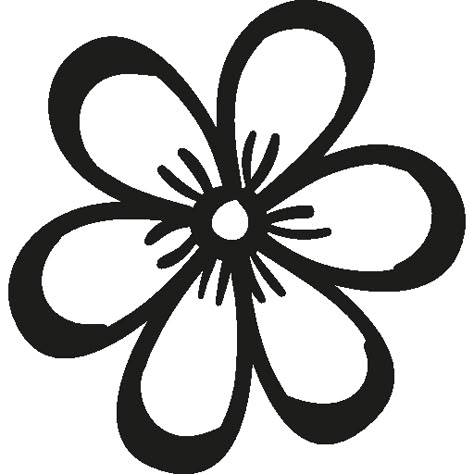 Cricut Stencils, Black And White Flower, Projets Cricut, Stencils Printables, Silhouette Stencil, Stencil Patterns, Hand Drawn Flowers, Flower Svg, Flower Doodles