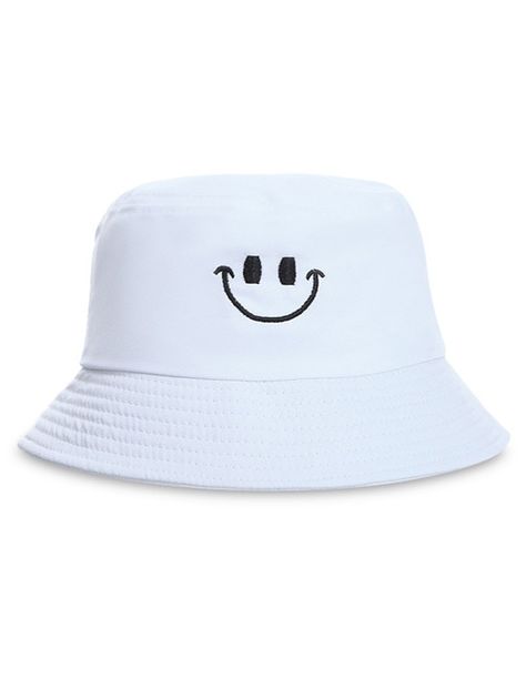 Embroidery Smile Face Bucket Hat  BLACK WHITE , #AD, #Face, #Smile, #Embroidery, #Bucket, #WHITE #Ad Bucket Hats Aesthetic, Aesthetic Hats, Kangol Bucket Hat, Cool Bucket Hats, Fishers Hat, Cute Bucket Hats, Bucket Hat Outfit, Bucket Hat Fashion, Hat Aesthetic