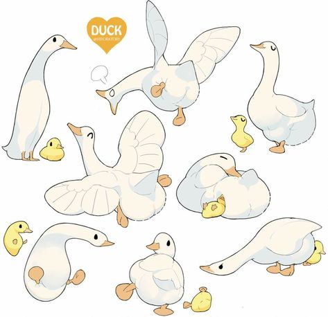 Duck Drawing, 강아지 그림, Cute Animal Drawings Kawaii, Dessin Adorable, Animal Sketches, Cute Little Drawings, Cute Animal Drawings, Cute Creatures, Cute Doodles