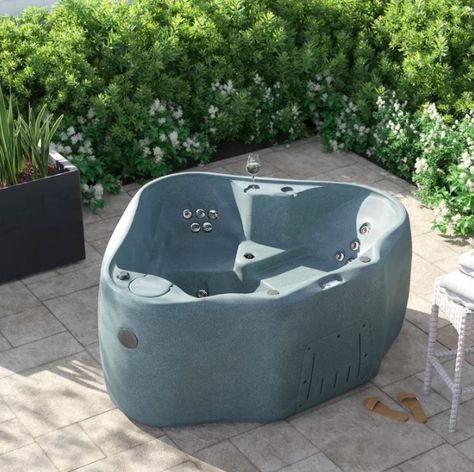 8 Alternatives to a Traditional Pool to Keep You Cool 2 Person Hot Tub Patio, Small Jacuzzi Outdoor, Two Person Hot Tub, Mini Hot Tub, Inexpensive Hot Tubs, 2 Person Hot Tub, Plug And Play Hot Tub, Beautiful Decks, Underwater Led Lights