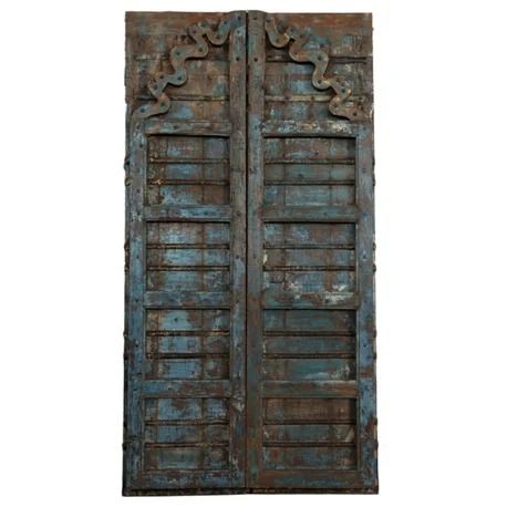 The 15 Best Products | Houzz Spanish Doors, Teak Door, Main Entry Door, Carved Door, Iron Straps, Indian Doors, Sideboard Table, Blue Antique, Carved Doors