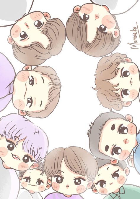 Exo Anime Wallpaper, Exo Chibi Wallpaper, Exo Cartoon Wallpaper, Fan Art Exo, Exo Baekyeol, Exo Nature Republic, Exo Drawing, Exo Cartoon, Impressive Wallpaper