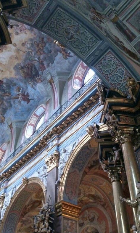 light blue academia aesthetic, aesthetics, architecture, church, art, religion, ceiling, travel, cathedral, arch, painting, indoors, ancient, interior, culture, building, religious, fresco, column, saint Painted Ceilings, Dress Models, Light Blue, Ceiling, Models, Architecture, Building, Blue, Ceiling Painting