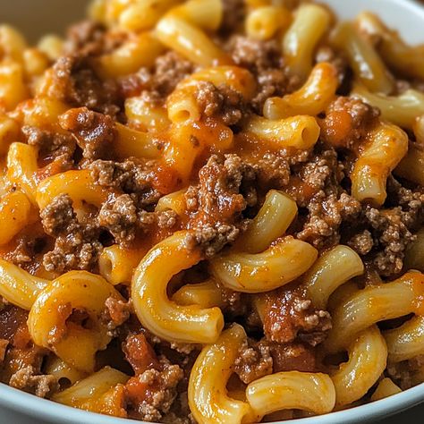 Homemade Beefaroni Skillet Macaroni And Beef, Macaroni Bake Beef, Hamburger Casserole Recipes With Elbow Macaroni, Beef A Roni Casserole, Beef And Elbow Macaroni Recipes, Beef Roni Recipe, Elbow Macaroni And Ground Beef, One Pot Minced Beef Recipes, What To Make With Macaroni Noodles