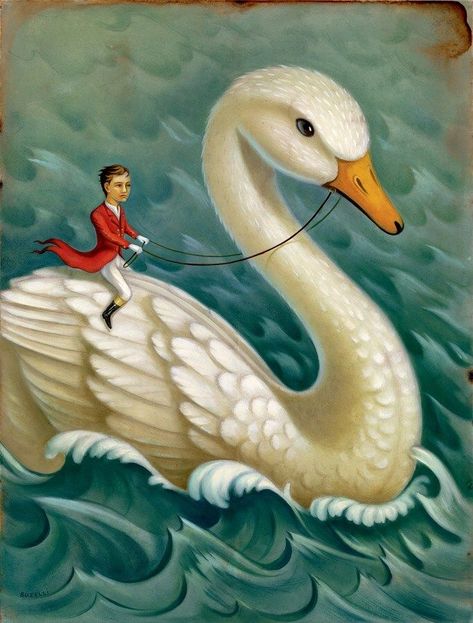 Chris Buzelli Anna Weyant, Children's Books Illustration, Swan Art, Bird Artists, Swans Art, Wolfgang Amadeus Mozart, Amadeus Mozart, Free As A Bird, Blue Things